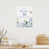 Digitale download Hydrangea 70e verjaardag Welkom Poster (Keuken)