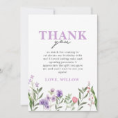 Digitale download kleine Wildflower bedankkaart Kaart (Voorkant)
