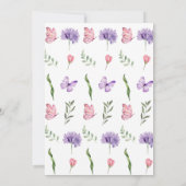 Digitale download kleine Wildflower bedankkaart Kaart (Achterkant)