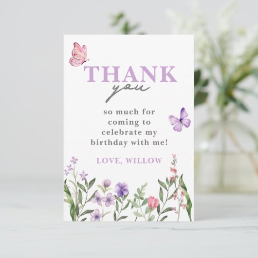 Digitale Download Kleine Wildflower Favorieten Kaart (Staand voorkant)