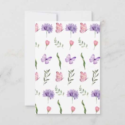 Digitale Download Kleine Wildflower Favorieten Kaart (Achterkant)