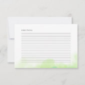 Digitale Download Waterverf Margarita Recept Kaart (Achterkant)