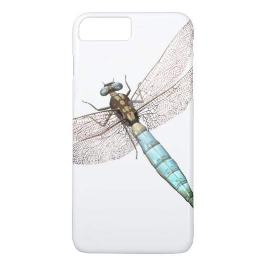 Digitale dragonfly op wit Case-Mate iPhone case (Achterkant)