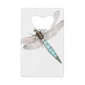 Digitale dragonfly op wit creditkaart flessenopener (Voorkant)