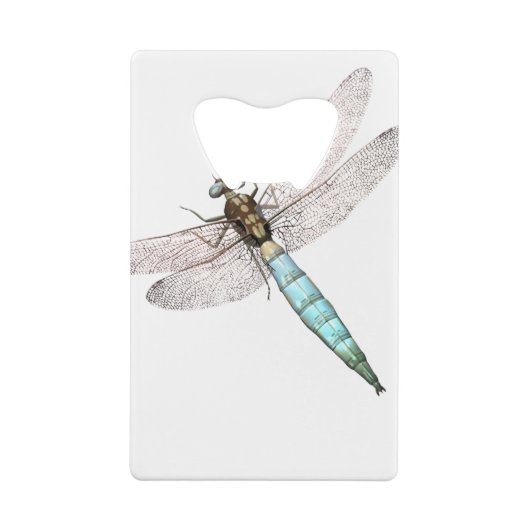 Digitale dragonfly op wit creditkaart flessenopener (Achterkant)