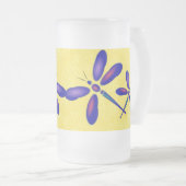 Digitale Dragonfly Yellow Frosted Mok (Voorkant rechts)
