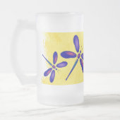 Digitale Dragonfly Yellow Frosted Mok (Links)