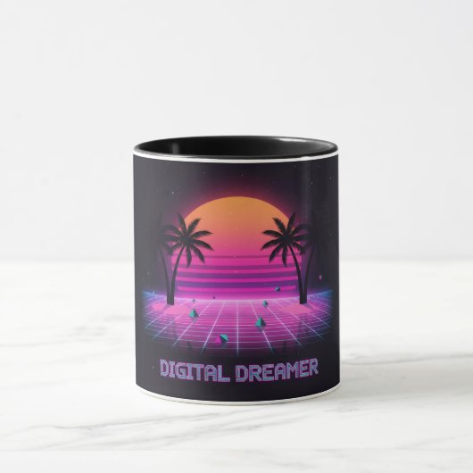 Digitale Dromer Twee-Tons Koffiemok Mok (Midden)