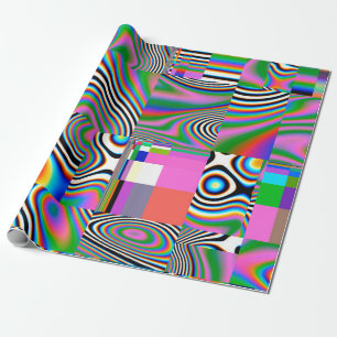 Digitale effecten. Levendige abstracte achtergrond Cadeaupapier