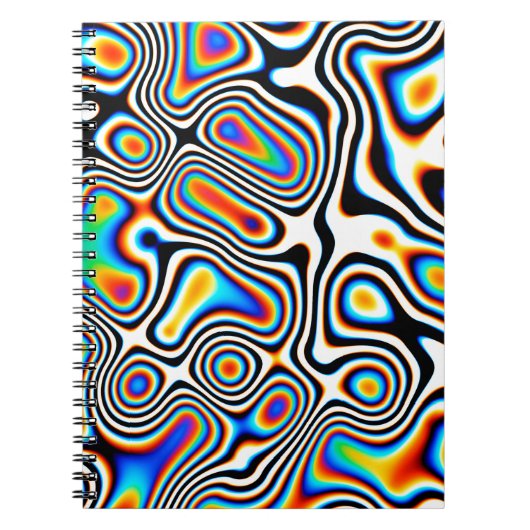 Digitale effecten. Levendige abstracte achtergrond Notitieboek (Voorkant)