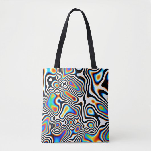Digitale effecten. Levendige abstracte achtergrond Tote Bag (Voorkant)