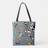 Digitale effecten. Levendige abstracte achtergrond Tote Bag (Achterkant)
