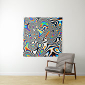 Digitale effecten. Levendige abstracte achtergrond Wandkleed (In Situ (horizontaal))