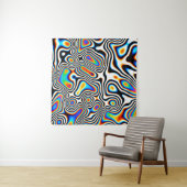 Digitale effecten. Levendige abstracte achtergrond Wandkleed (In situ)