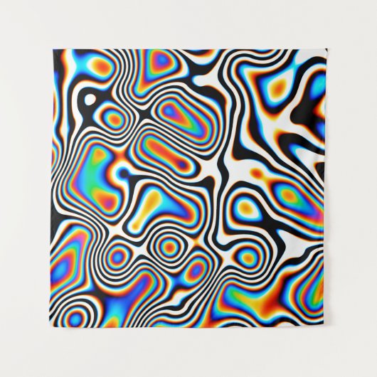 Digitale effecten. Levendige abstracte achtergrond Wandkleed (Voorkant)