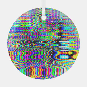 Digitale effecten: meerkleurig abstract ontwerp glas ornament