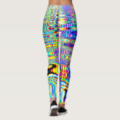Digitale effecten: meerkleurig abstract ontwerp leggings (Achterkant)