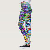 Digitale effecten: meerkleurig abstract ontwerp leggings (Links)