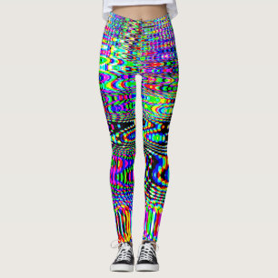 Digitale effecten: meerkleurig abstract ontwerp leggings