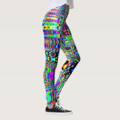 Digitale effecten: meerkleurig abstract ontwerp leggings (Rechts)