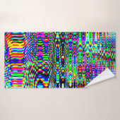 Digitale effecten. Multicolor abstracte achtergron Badhanddoek (Badhanddoek)