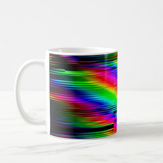 Digitale effecten. Multicolor abstracte achtergron Koffiemok (Links)