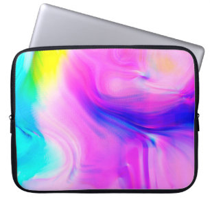 Digitale effecten. Multicolor abstracte achtergron Laptop Sleeve