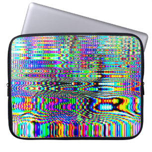 Digitale effecten. Multicolor abstracte achtergron Laptop Sleeve