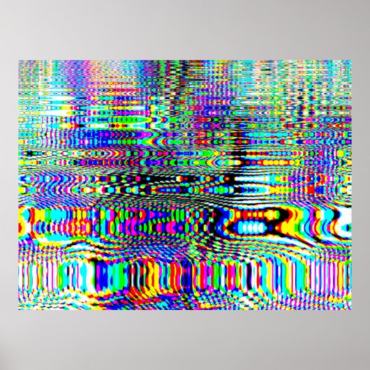 Digitale effecten. Multicolor abstracte achtergron Poster (Voorkant)