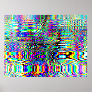 Digitale effecten. Multicolor abstracte achtergron Poster