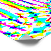 Digitale effecten. Multicolor abstracte achtergron Poster (Hoek)