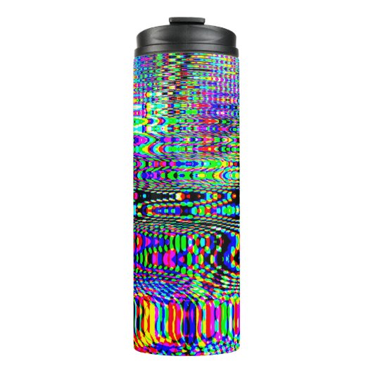 Digitale effecten. Multicolor abstracte achtergron Thermosbeker (Voorkant)