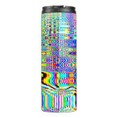 Digitale effecten. Multicolor abstracte achtergron Thermosbeker (Achterkant)