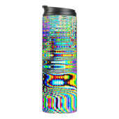 Digitale effecten. Multicolor abstracte achtergron Thermosbeker (Geroteerd rechts)