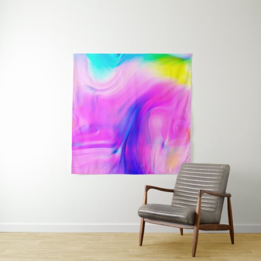 Digitale effecten. Multicolor abstracte achtergron Wandkleed (In Situ (horizontaal))