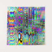 Digitale effecten. Multicolor abstracte achtergron Wandkleed (Voorkant (horizontaal))
