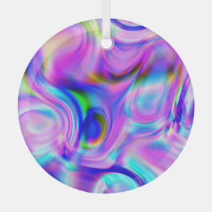 Digitale effecten: veelkleurig abstract patroon. glas ornament