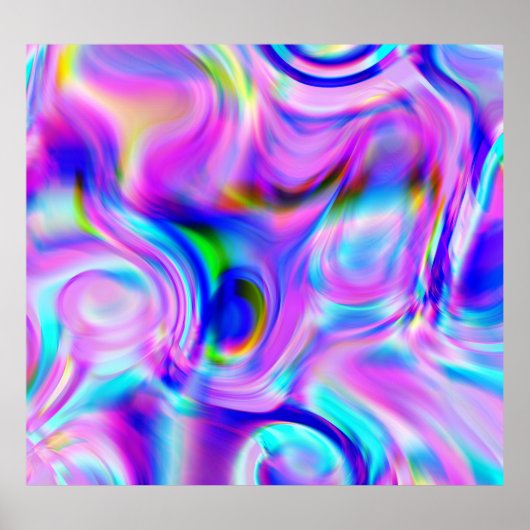 Digitale effecten: veelkleurig abstract patroon. poster (Voorkant)