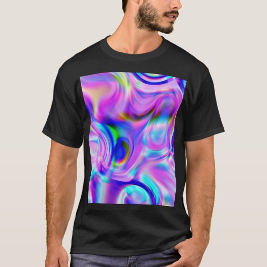 Digitale effecten: veelkleurig abstract patroon. t-shirt (Voorkant)