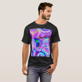 Digitale effecten: veelkleurig abstract patroon. t-shirt (Voorkant volledig)