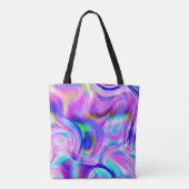 Digitale effecten: veelkleurig abstract patroon. tote bag (Achterkant)