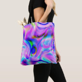 Digitale effecten: veelkleurig abstract patroon. tote bag (Dichtbij)