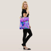 Digitale effecten: veelkleurig abstract patroon. tote bag (Op model)