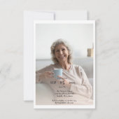 Digitale Elegante 2 foto Pensioenpartij Kaarten (Achterkant)