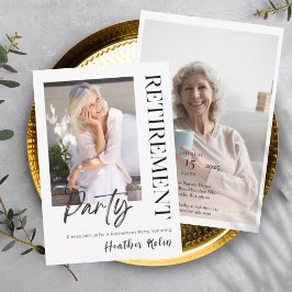 Digitale Elegante 2 foto Pensioenpartij Kaarten