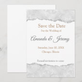 Digitale Elegante Bewaar de Datum Save The Date (Voorkant / Achterkant)