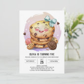 Digitale Elegante Chocolade Cookies Verjaardag Kaart (Staand voorkant)