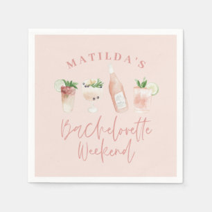 Digitale elegante moderne waterverf drink bachelor servet