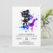 Digitale Elegante Ninja Meisje Verjaardag Kaart (Staand voorkant)