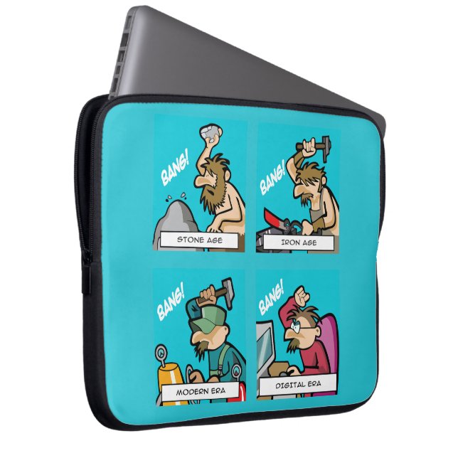 Digitale Evolutie 2 Laptop Sleeve (Voorkant Rechts)